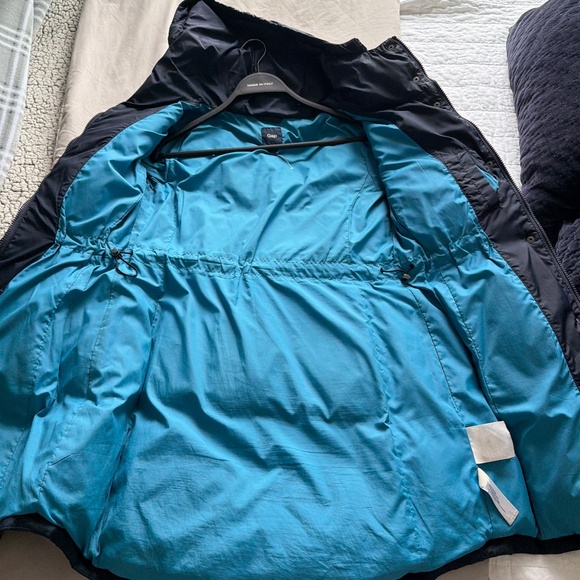 Navy puffer coat long - Picture 3 of 4